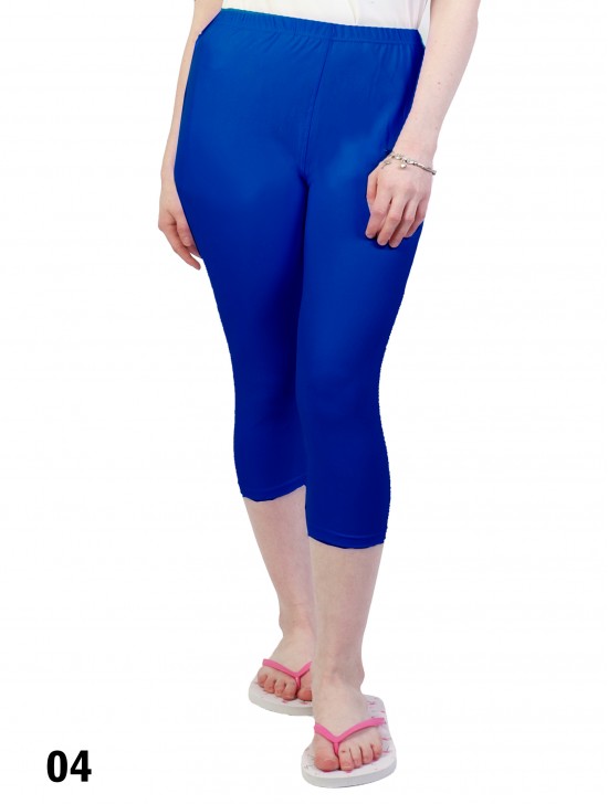 Plus Size Basic Stretchy Capri Leggings